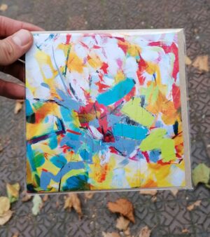 Original Abstract Greeting Card - Living Among Trees IV