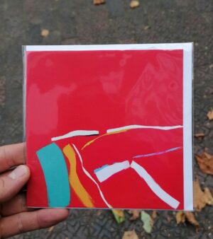 Original Abstract Greeting Card - Passion (13.5cm x 13.5cm)