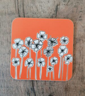 Original Coaster - Orange Flowers Garden - ABB061