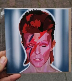 Square Celebrity Greeting Card - David Bowie