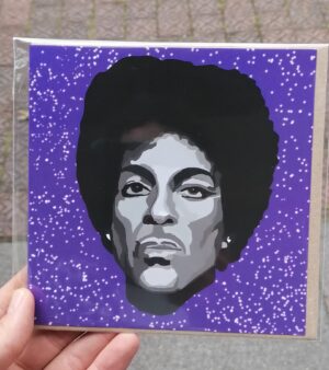 Square Celebrity Greeting Card - Prince