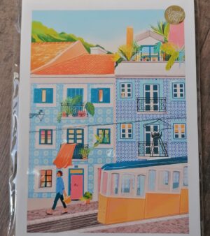 Original Unframed A4 Print - Lisbon (Tram)