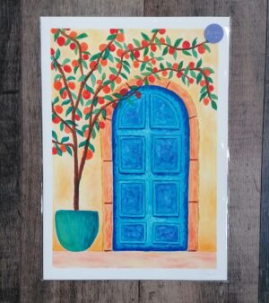 A3 Print - Mediterranean Blue Door (AP017)