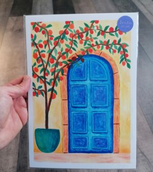 A5 Print - Mediterranean Blue Door (AP017)