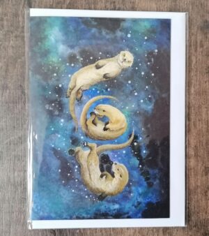A6 Greeting Card - Playful Otters