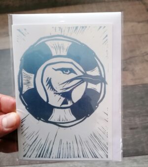 Original A6 Greeting Card - Seagull And Lifebuoy