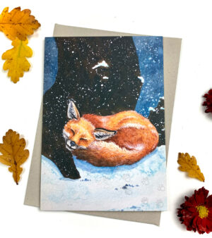 A6 Greeting Card - Sleeping Fox