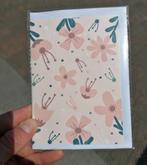 Original Greeting Card - Flowers (Pink Design) - ABB084