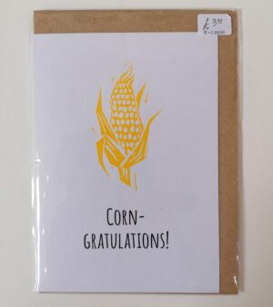 A6 Greeting Card - "Corn-Gratulations" (C-C008)