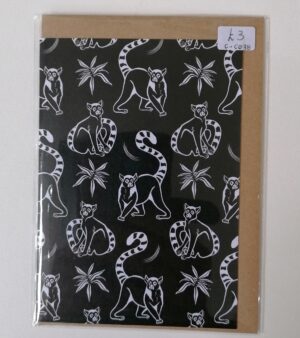 A6 Greeting Card - Black And White "Lemurs" (C-C038)
