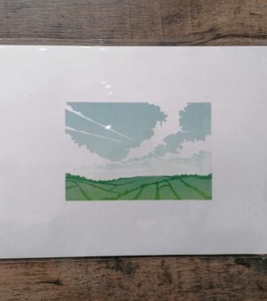 Unframed A4 Lino Print - View From Coleorton