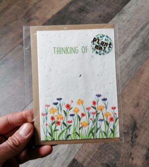 A6 Plantable Greeting Card -  Floral Thinking Of You