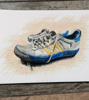 A5 Giclee Print "Forest Hills" Adidas Trainers