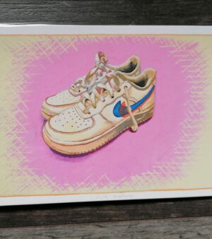A5 Giclee Print "Pink Airforce" Nike Trainers