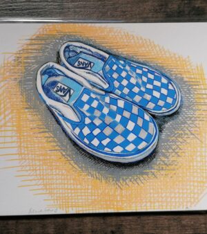 A5 Giclee Print "Blue Vans"