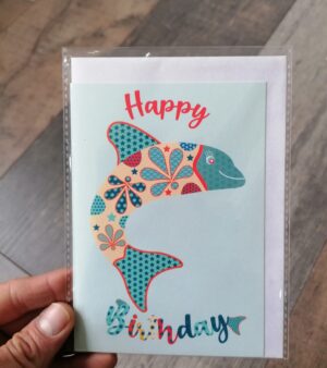 A6 Greeting Card - Happy Birthday (w/ Dolphin) - ABB103