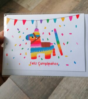 Original Greeting Card - Feliz Cumpleaños (Rainbow Piñata) ABB096