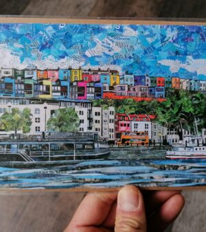5" x 7" Greeting Card - Bristol Harbour Collage