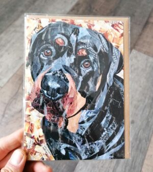 5" x 7" Greeting Card - Rottweiler Collage