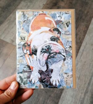 5" x 7" Greeting Card - Bulldog Collage