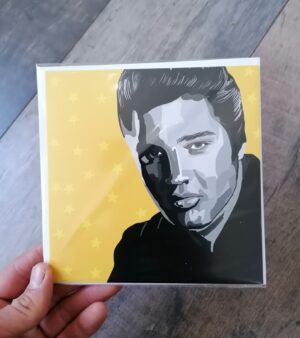 Square Celebrity Greeting Card - Elvis