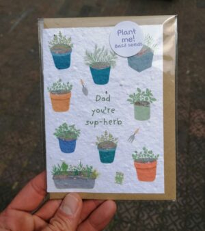 A6 Father's Day Greeting Card -  "Dad You're Sup-herb" w/ Herbs (GC068S)