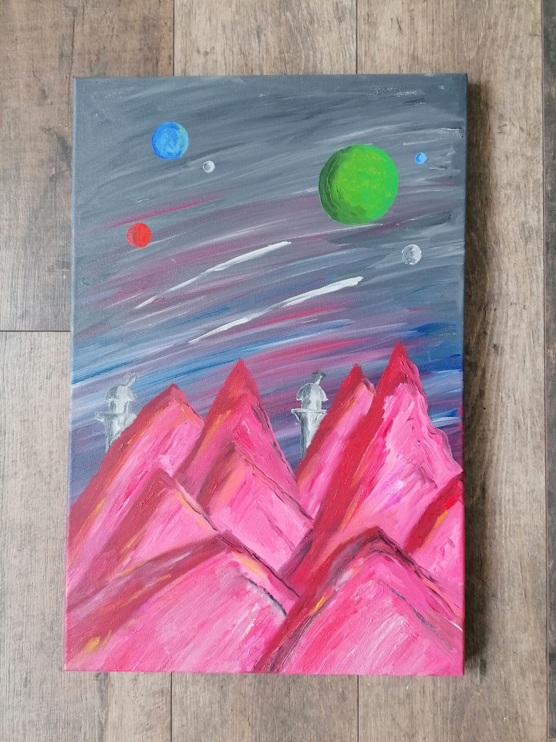 Original Oil painting On Canvas - The Search For New Worlds - By Artist Paul Saville
