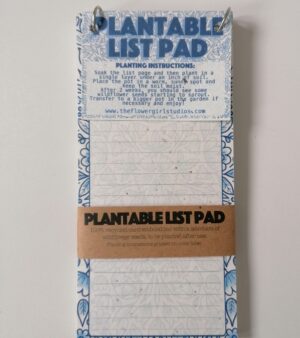 Plantable List Pad - Blue Floral Design