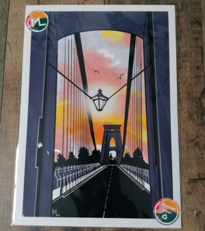 Original Unframed A3 Print - Clifton Suspension Bridge