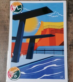 Original Unframed A4 Print - Portishead Lido