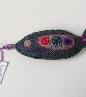 Lavender Tweedie Fish - Dark Blue w/ Orange Eye