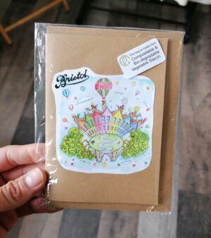 A6 Handmade Bristol Greeting Card - Buzzing Bristol