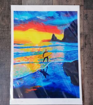 A2 Unmounted Giclee Print - Sunset Surfer