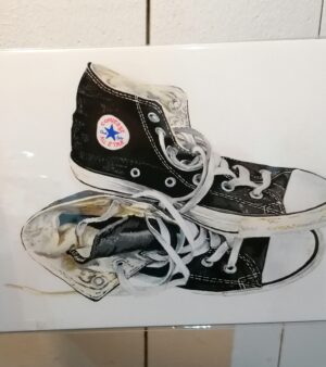 A5 Giclee Print - Chuck Taylor All Star Converse Trainers(Black)