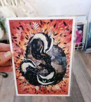 A5 Giclee Print - Sleepy Badgers