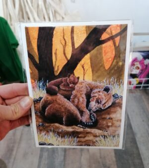 A5 Giclee Print - Sleepy Bears