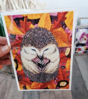 A5 Giclee Print - Sleepy Hedgehog