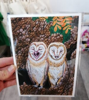 A5 Giclee Print - Sleepy Owls