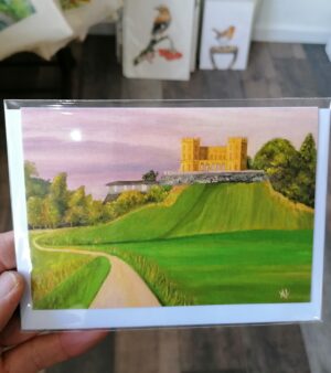 A6 Bristol Themed Greeting Card - Dower House (w/ Pink Sky)
