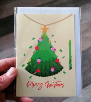 A6 Xmas Greeting Card - Xmas Tree Piñata - (ABB116)