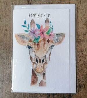 A6 Greeting Card - Happy Birthday Giraffe