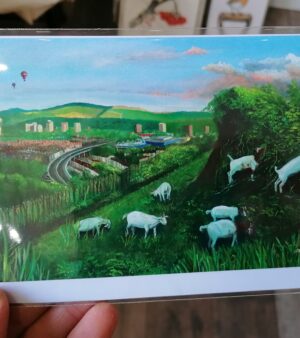 A6 Bristol Themed Greeting Card - Goats of Purdown