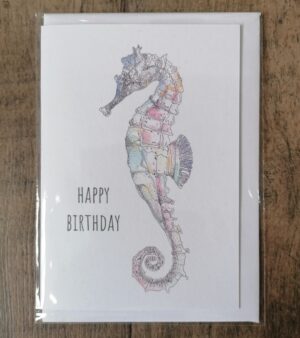 A6 Greeting Card - Happy Birthday Seahorse