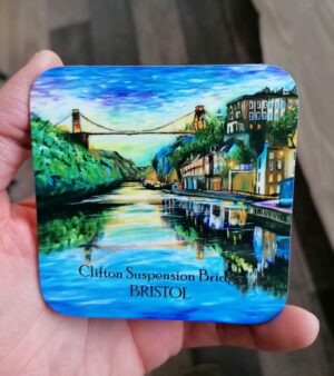 Bristol Coaster (MDF)- Clifton Suspension Bridge At Twilight
