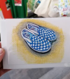 A6 Greeting Card - Blue Vans