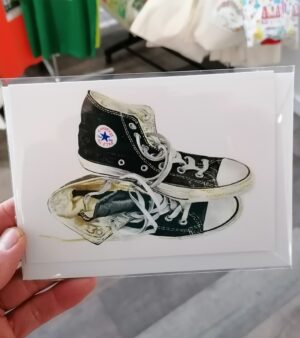A6 Greeting Card - Chuck Taylor All Star Converse Trainers(Black)