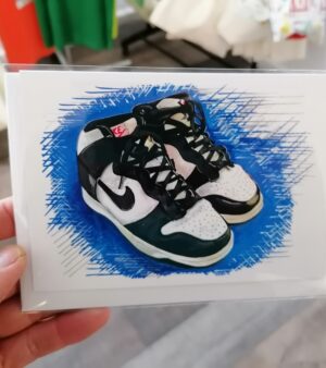 A6 Greeting Card - Nike Dunk High Trainers(Black And White)