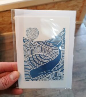 Original A6 Greeting Card - Whale
