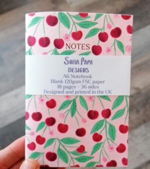 A6 Notebook - Cherry Design (SPDN005)