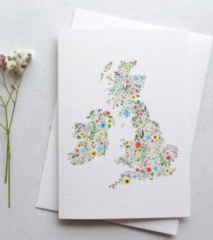 A6 Greeting Card - British Isles Map #B2